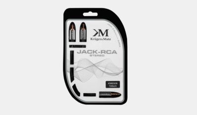 Kábel Audio Kruger&Matz KM0309 Jack 3.5-Cinch 2RCA 1m