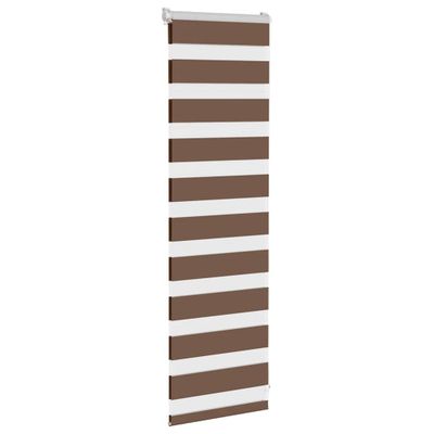 vidaXL Zebra roleta hnedá 40x100 cm šírka látky 35,9 cm polyester