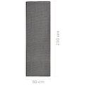 vidaXL Vonkajší koberec s plochým tkaním 80x250 cm sivý