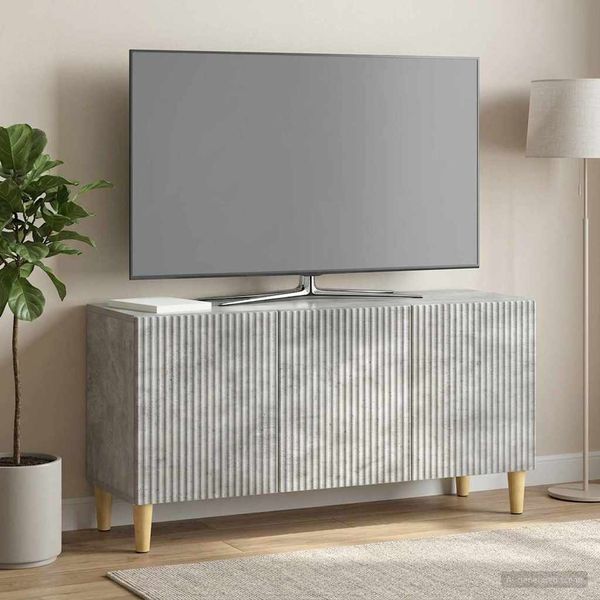 vidaXL TV skrinka Betónovo sivá 99 x 34,5 x 50 cm Kompozitné drevo