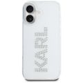 Puzdro Karl Lagerfeld HC IML Rhinestones Logo pre iPhone 16 Transparentné