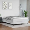 vidaXL Posteľný rám s boxspringom biely 140x200 cm umelá koža