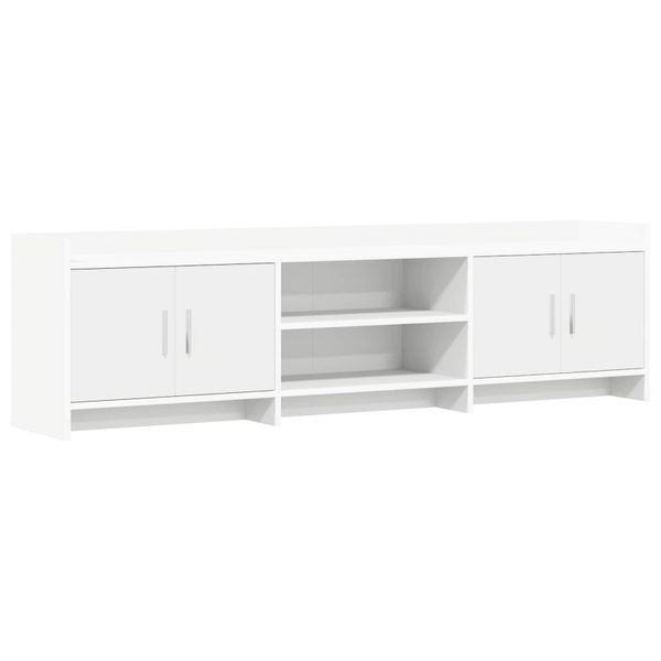 vidaXL TV skrinka 168 x 33 x 47 cm Biela Kompozitné drevo