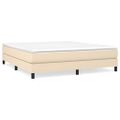 vidaXL Posteľný rám s boxspringom krémová 180x200 cm látka