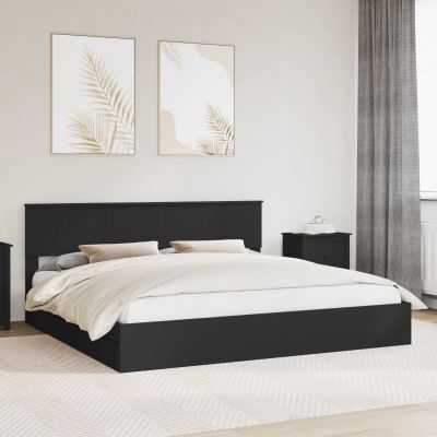 vidaXL Úložná posteľ so zásuvkou Čierna 200 x 200 cm Kompozitné drevo