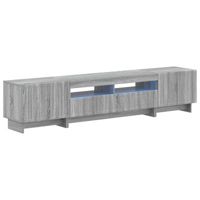 vidaXL 5-dielny LED TV kabinet Sivý Sonoma Kompozitné drevo