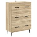 vidaXL Zásuvkový kabinet Dub sonoma 66 x 34,5 x 89,5 cm