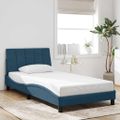 vidaXL Rám postele bez matraca Hanko modrý 100x200 cm zamat