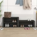 vidaXL Botník čierny 150x35x45 cm spracované drevo
