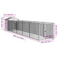 vidaXL Búda pre psa so strechou antracitová 117x609x123 cm pozin. oceľ