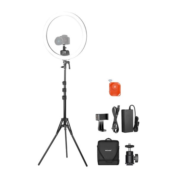 Sada na selfie Neewer SRP18C s priemerom 17 cm a okrúhlym LED osvetlením pre telefón