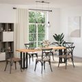 vidaXL Nohy konzolového stola v tvare T, 2 ks, čierne, 38x25x(72-73) cm, oceľ