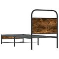 vidaXL Posteľný rám bez matraca 80x200 cm dymový dub kompozitné drevo