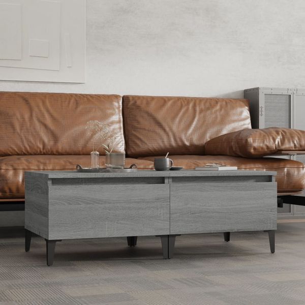 vidaXL Bočné stolíky 2 ks sivé sonoma 50x46x35 spracované drevo