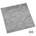 vidaXL Podlahové dosky Betónovo Sivá 5,11 m² 55 ks PVC