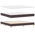 vidaXL Posteľ s pružinovým rámom Tmavohnedá 200 x 200 cm látka