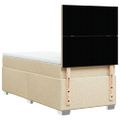 vidaXL Boxspring posteľ s matracom krémová 100x200 cm látka