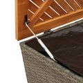 vidaXL Záhradný úložný box sivý 110x50x54 cm polyratan akáciové drevo