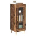 vidaXL Servírovacia skriňa Staré drevo 34 x 34.5 x 90 cm