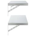 vidaXL Nástenné police 2 ks 100x30 cm strieborné nehrdzavejúca oceľ