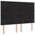 vidaXL Polohovací postel s matrací Čierna 140 x 190 cm Zamat