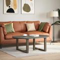 vidaXL Nohy konferenčného stolíka v tvare T, 2 ks, čierne, 70x25x(42-43) cm, oceľové