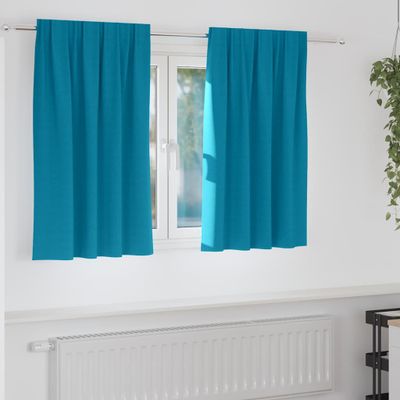 vidaXL Záclony na zatemnenie s krúžkami 2 pcs Tyrkysová 140 x 140 cm