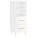 vidaXL Vysoká skrinka biela 34,5x34x180 cm spracované drevo