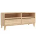 vidaXL TV skrinka dub sonoma 100x34,5x44,5 cm spracované drevo