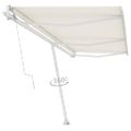 vidaXL Samostatne stojaca automatická markíza 600x350 cm krémová