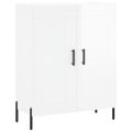 vidaXL Vysoká skrinka lesklá biela 69,5x34x180 cm spracované drevo