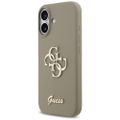Puzdro Guess Silicone Big 4G Script pre iPhone 17 hnedá