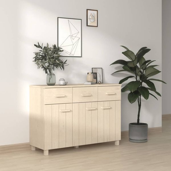 vidaXL Komoda HAMAR, medovo hnedá 113x40x80 cm, borovicový masív