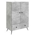 vidaXL Servírovacia skriňa so zásuvkou Betónovo sivá 66 x 34,5 x 95 cm