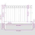 vidaXL Prvok plotu ASSEN 170 x 150 cm Oceľ Biela
