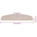 vidaXL Schodové rohože 30 ks 65x24x4 cm taupe polkruhové veľké
