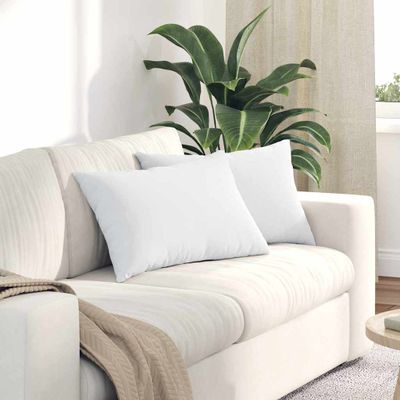 vidaXL Vankúše na pohovku 2 pcs Biela 60 x 40 cm látka