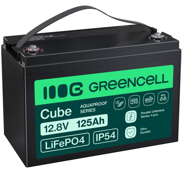LFPGC12V125AH Green Cell CUBE LiFePO4 125Ah 12,8V 1600Wh lítium-železo-fosfátová batéria pre karavan