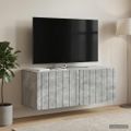 vidaXL Nástenná TV skrinka Nástenný Betónovo sivá 78,5 x 31 x 30 cm