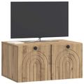 vidaXL Nástenná TV skrinka 59,5 x 41 x 30 cm Dub artisan