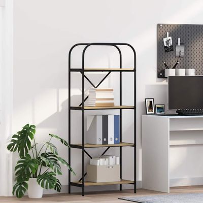 vidaXL Regál na knihy Sonoma dub 60 x 30 x 146 cm Kompozitné drevo