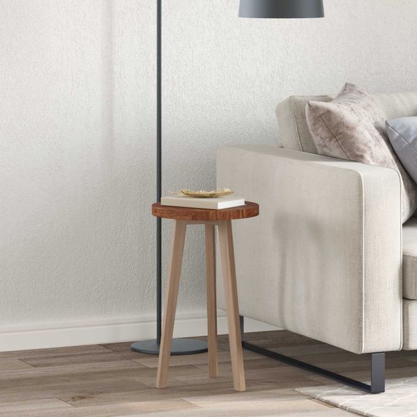 vidaXL Vrchná doska Svetlohnedá Ø 30 x 2,5 cm Masívne dubové drevo