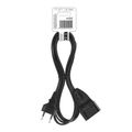 Dvojžilový pohyblivý prívod EMOS PC01301 / 1,5 m / 1 zásuvka / čierna / PVC / 0,75 mm2