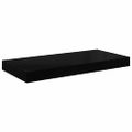 vidaXL Plávajúce nástenné police 2 ks, lesklé čierne 50x23,5x3,8 cm, MDF