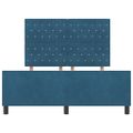 vidaXL Posteľ s pružinovým rámom Tmavomodrá 160 x 200 cm Zamat