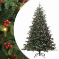 vidaXL Umelý vianočný stromček Zelená 240 cm PVC, kov a plast