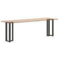vidaXL Nohy konzolového stolíka v tvare T, 2 ks, antracitové, 25x28x(72-73) cm, oceľ