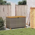vidaXL Záhradný úložný box sivý 110x55x63 cm polyratan akáciové drevo
