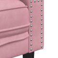 vidaXL 3-miestna pohovka Chesterfield s opierkami čierna zamat