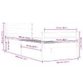 vidaXL Posteľný rám medový drevený masív 75x190cm malé jednolôžko